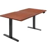 Standing Desks*Mount-It! Dual Motor 60"W Electric Adjustable Standing Desk, Black/Hazelnut Brown (MI-18125)