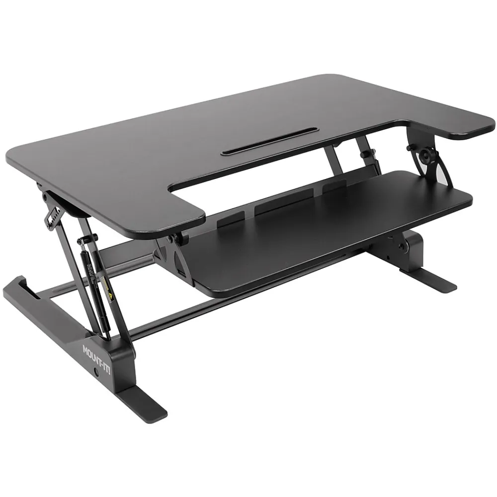 Standing Desks*Mount-It! 36."W Rectangular Adjustable Standing Desk Converter, Black (MI-7926)