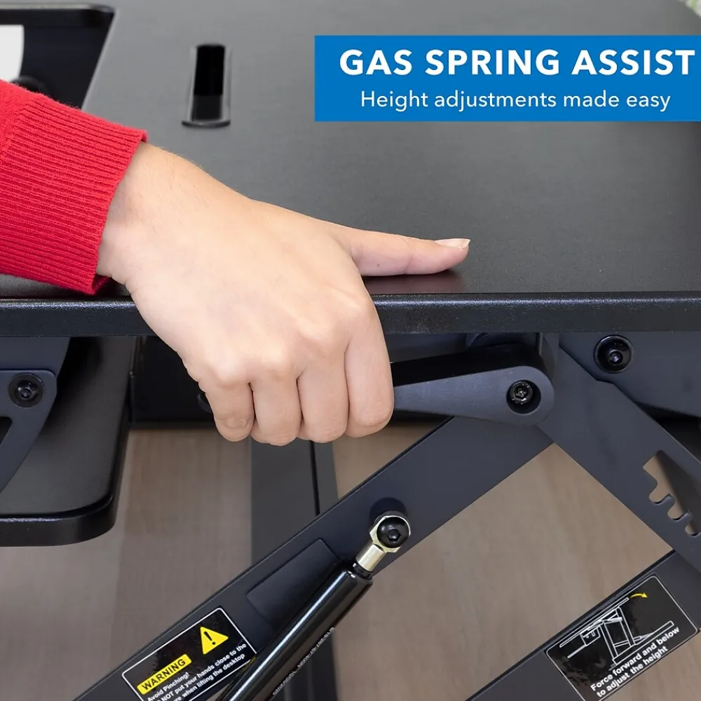 Standing Desks*Mount-It! 36."W Rectangular Adjustable Standing Desk Converter, Black (MI-7926)