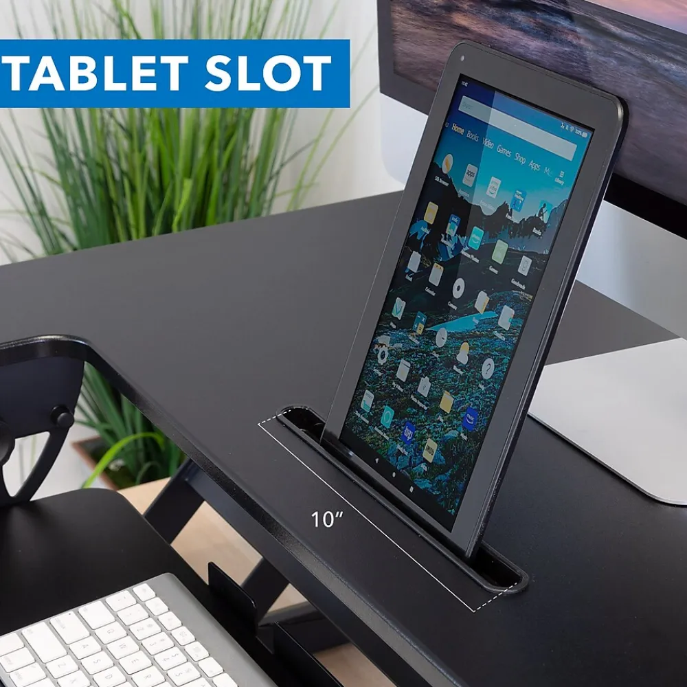 Standing Desks*Mount-It! 36."W Rectangular Adjustable Standing Desk Converter, Black (MI-7926)