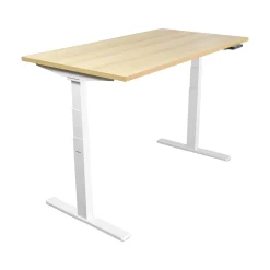 Standing Desks*Mount-It! Ultimate 55"W Electric Rectangular Adjustable Standing Desk, (MI-18077) Maple/White
