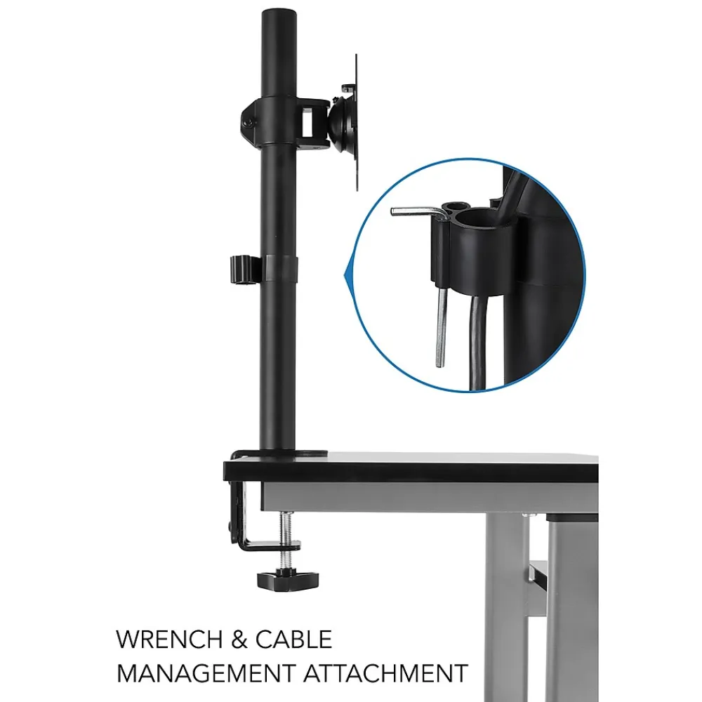Standing Desks*Mount-It! 28"W Adjustable Steel Standing Desk with Monitor Mount, Grey (MI-7942)