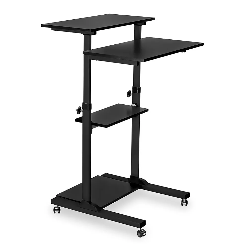 Standing Desks*Mount-It! 28"W Adjustable Steel Standing Desk, Black (MI-7940)