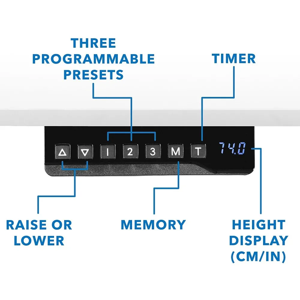 Standing Desks*Mount-It! 48"W Electric Adjustable Standing Desk, (MI-18063) White/Black