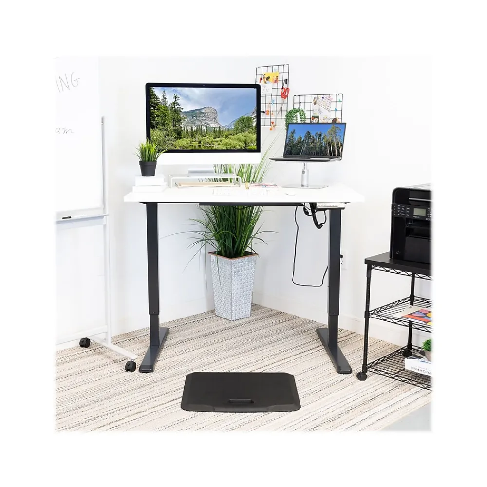 Standing Desks*Mount-It! 48"W Electric Adjustable Standing Desk, (MI-18063) White/Black