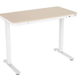 Standing Desks*Mount-It! 47"W Electric Adjustable Standing Desk, Maple/White (MI-15004)