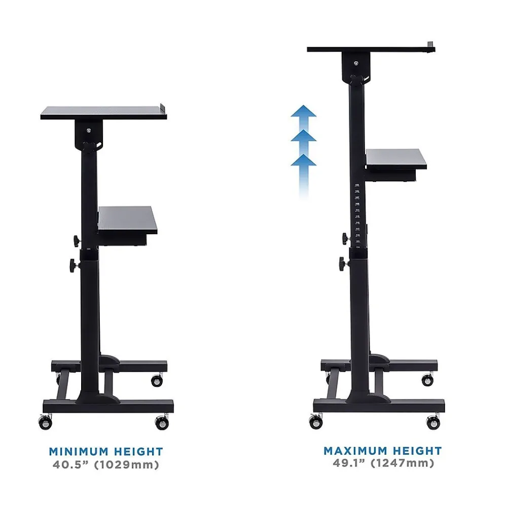 Standing Desks*Mount-It! 24"W Lectern Adjustable Steel Standing Podium, Black (MI-7941)