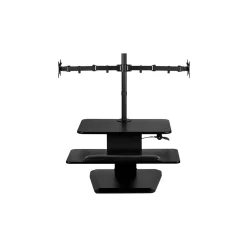 Standing Desks*Mount-It! 24"W Manual Adjustable Standing Desk Converter with Dual Monitor Mount, Black (MI-7914)