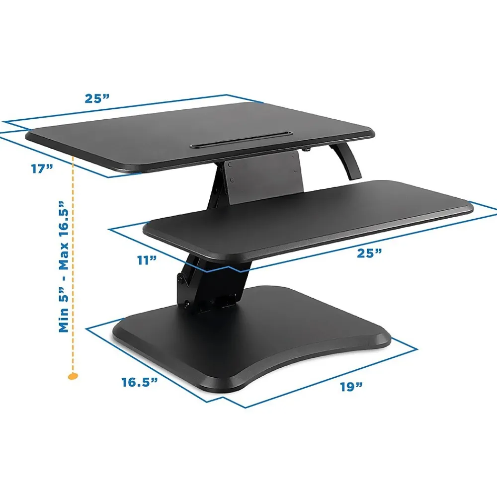 Standing Desks*Mount-It! 25"W Manual Adjustable Standing Desk Converter, Black (MI-7957)