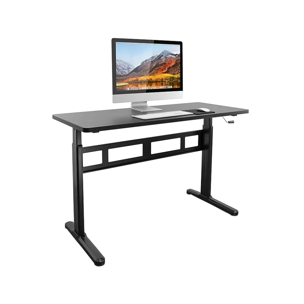 Standing Desks*Mount-It! 55"W Manual Adjustable Standing Desk, Black (MI-7981)