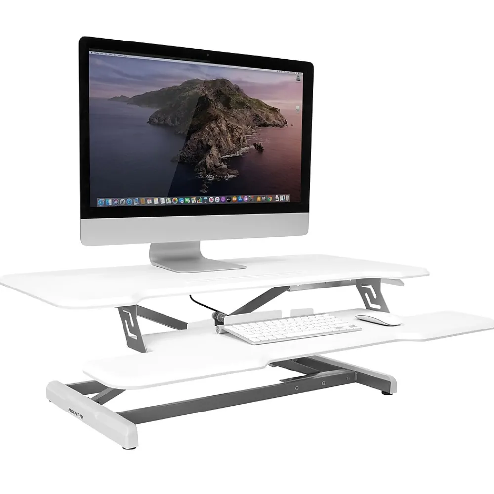 Standing Desks*Mount-It! 38"W Manual Adjustable Standing Desk Converter, White (MI-15005)