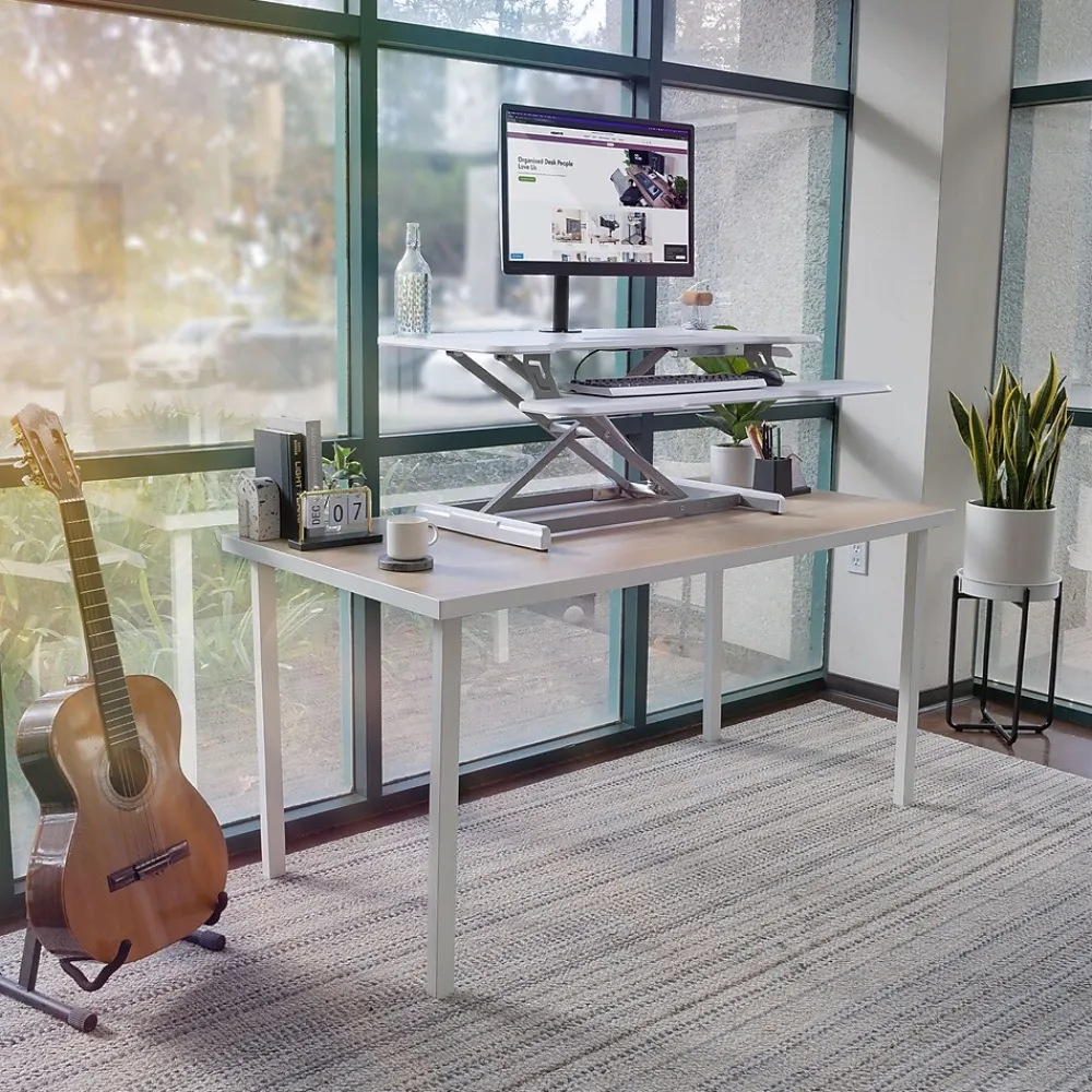 Standing Desks*Mount-It! 38"W Manual Adjustable Standing Desk Converter, White (MI-15005)