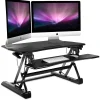 Standing Desks*Mount-It! 35.5"W Rectangular Adjustable Metal Standing Desk Converter, Black (MI-7955)