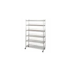 Shelving*Nahanco 6-Shelf Heavy Duty Utility Rack, 48"W, Chrome (EL8162)