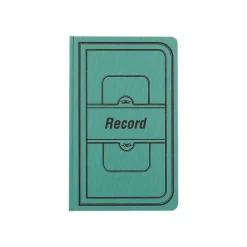 Accounting & Record Journals*National Brand Canvas Tuff Series Record Book, 7.63" x 12.13", Green, 150 Sheets/Book (A66300R)