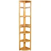 Bookcases*Niche Flip Flop 5 Shelf 67"H Corner Folding Bookcase, Medium Oak (FFC6712MO)