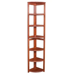 Bookcases*Niche Flip Flop 5 Shelf 67"H Corner Folding Bookcase, Cherry (FFC6712CH)