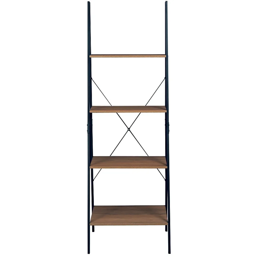 Bookcases*Niche Soho 4 Shelf 72"H Ladder Bookcase, Urban Walnut (NSBC7224UW)