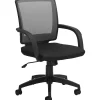 Office Chairs*Offices to go Managers Chair, Mesh, Gray/Black, Seat: 18 1/2"Wx17 1/2"D, Back: 18 1/2"Hx17 1/2"W