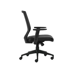 Office Chairs*Offices to go Mesh Back Luxhide Task Chair, Black (OTG12112B)