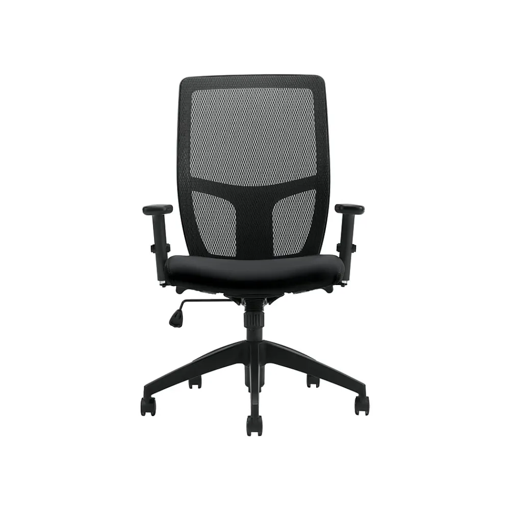 Office Chairs*Offices to go Mesh Back Luxhide Task Chair, Black (OTG3191BL20)