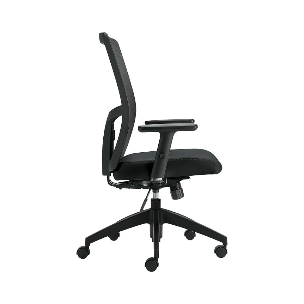Office Chairs*Offices to go Mesh Back Luxhide Task Chair, Black (OTG3191BL20)