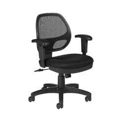 Office Chairs*Offices to go Mesh Fabric Manager Chair, Black (OTG11647B)