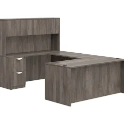 Office Desks*Offices to go Superior 71" U-Shaped Desk with Hutch, Artisan Gray (TDOTG2-AGL)