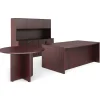 Office Desks*Global Offices to Go Superior Lam Bundle 8, American Mhgny Lam, 71" W x 143"L x 29.5"H/71"H, 42"L/W