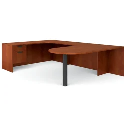 Computer Desks*Global Offices to Go Superior Laminate Bundle 5, American Dark Cherry Laminate, 71" x 114" x 29.5"