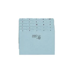 Index Cards*Oxford A-Z 5" x 8" Index Card Files, Blue, 25/Set (OXF P5825)