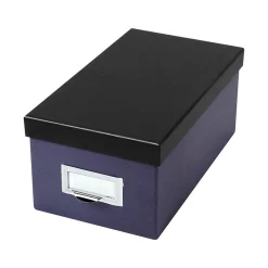 Index Cards*Oxford Index Card File Box, 1000-Card Capacity, Indigo/Black (406462)