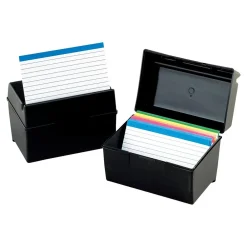 Index Cards*Oxford Index Card File Box, 500-Card Capacity, Black (01581)