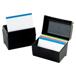 Index Cards*Oxford Index Card File Box, 300-Card Capacity, Black (01351)