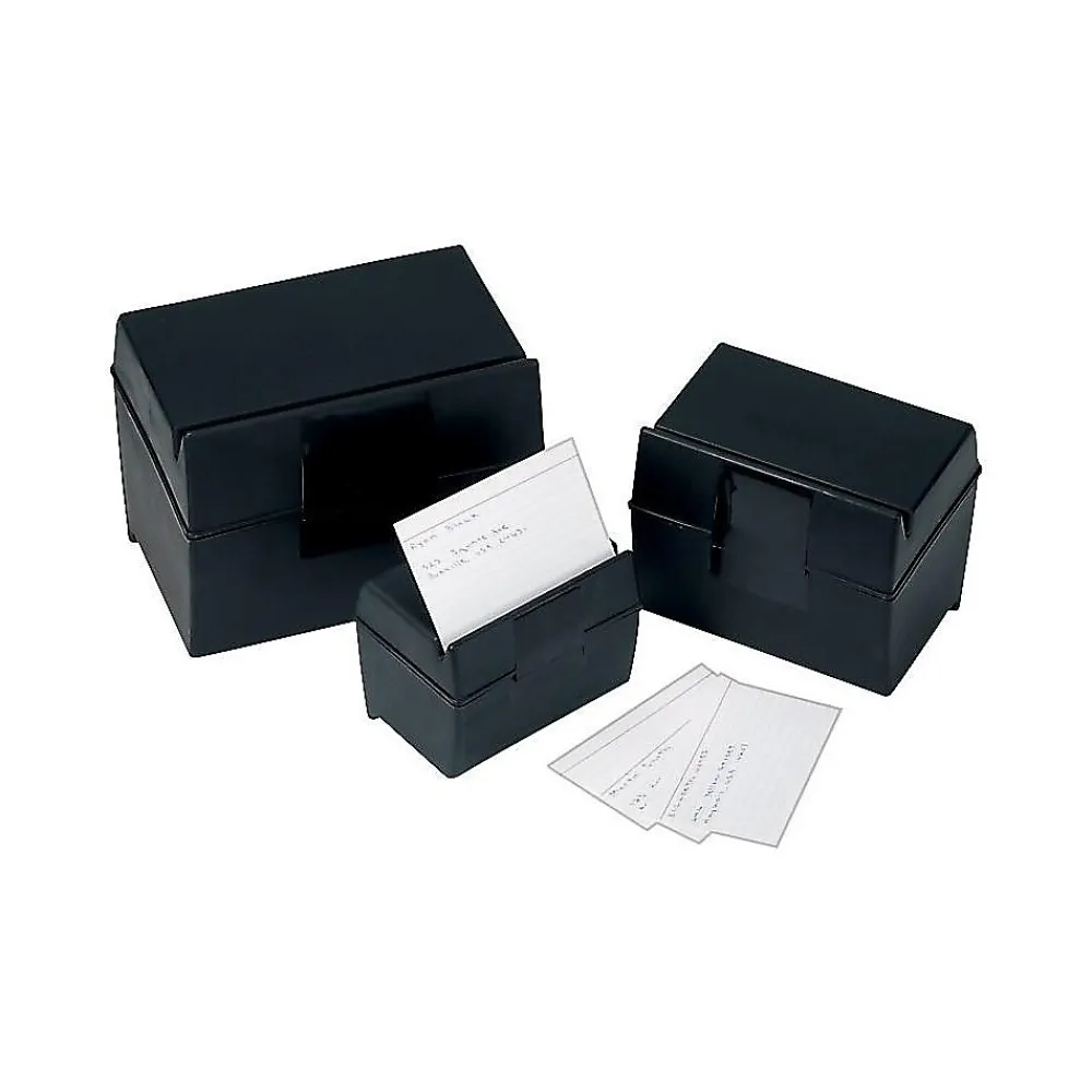 Index Cards*Oxford Index Card File Box, 300-Card Capacity, Black (01351)