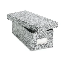 Index Cards*Oxford Reinforced Board Card File with Lift-Off Cover, 3" x 5", 1200-Capacity, Black, 4 1/4"H x 12"W x 5 5/8"D (40588)