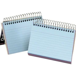 Index Cards*Oxford Spiral 4" x 6" Index Cards, Ruled, Assorted Colors (50/Pack)