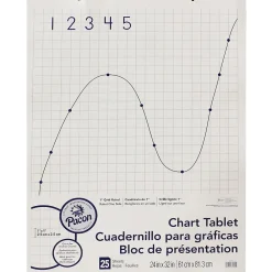 Easel Paper Pads*Pacon Easel Pad, 24" x 32", Grid Lined, 25 Sheets/Pad, 2 Pads/Bundle (PAC74700-2)