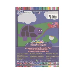 Construction Paper*Pacon Sunworks 9" x 12" Construction Paper, Sky Blue, 50 Sheets/Pack, 5/Pack (22501-PK5)