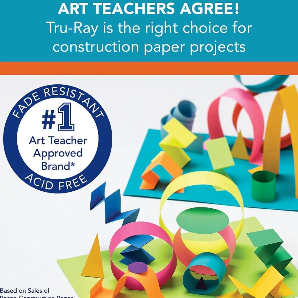 Construction Paper*Pacon Tru-Ray 9" x 12" Construction Paper, Magenta, 50 Sheets/Pack (PAC103000)