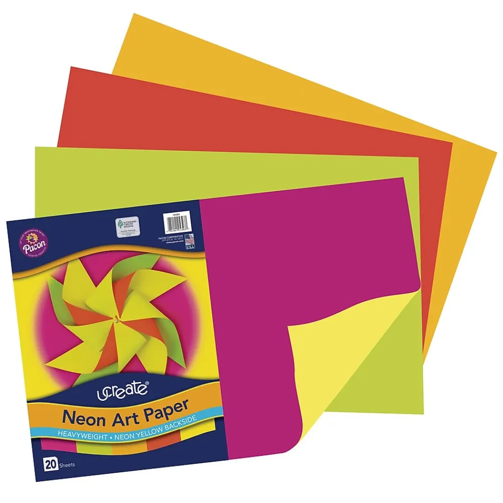 Construction Paper*Pacon UCreate 12" x 18" Construction Paper, Assorted Colors, 20 Sheets/Pack (PAC104303)