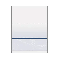 Security & Carbon*Paris DocuGard Standard 8.5" x 11" Security Check On Bottom, 24 lbs., Blue, 500 Sheets/Ream (PRB04517)