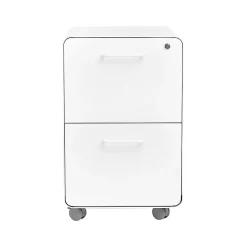 File Cabinets*Poppin Stow 2-Drawer Mobile Vertical File Cabinet, Letter/Legal Size, Lockable, 25