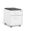 File Cabinets*Poppin Stow 2-Drawer Mobile Vertical File Cabinet, Letter/Legal Size, Lockable, 21.5"H x 15.75"W x 20"D, White (104731)