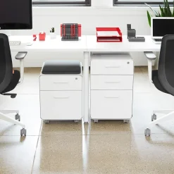 File Cabinets*Poppin Stow 2-Drawer Mobile Vertical File Cabinet, Letter/Legal Size, Lockable, 21.5