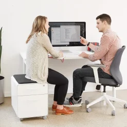 File Cabinets*Poppin Stow 2-Drawer Mobile Vertical File Cabinet, Letter/Legal Size, Lockable, 21.5