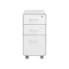 File Cabinets*Poppin The Sort-It-Out 3-Drawer Mobile Vertical File Cabinet, Letter/Legal Size, Lockable, 25"H x 12.5"W x 20"D, White (104742)