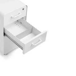 File Cabinets*Poppin White Slim Stow 3-Drawer Vertical File Cabinet, White (104667)