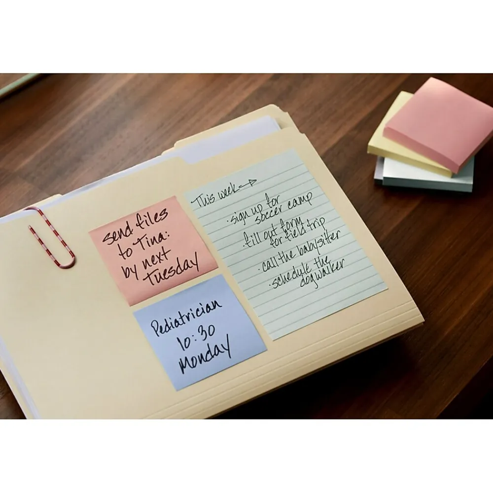 Post-It Notes*Post-it Greener Recycled Notes, 4" x 6", Collection, Lined, 100 Sheet/Pad, 5 Pads/Pack (6605PKRPA) Sweet Sprinkles