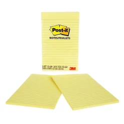 Post-It Notes*Post-it Notes, 5" x 8", Canary Collection, Lined, 50 Sheet/Pad, 2 Pads/Pack (663-YW)
